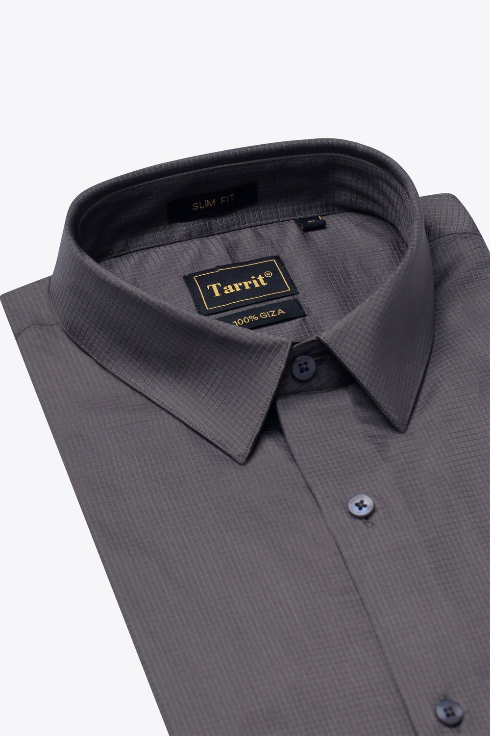 Premium light-blue formal shirt for men styled with charcoal trousers for professional office wear in India.