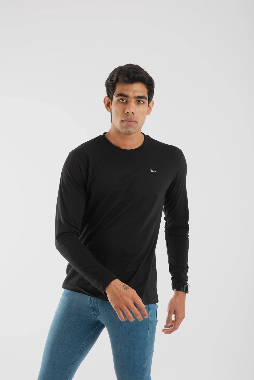 Black long sleeve t shirt for men