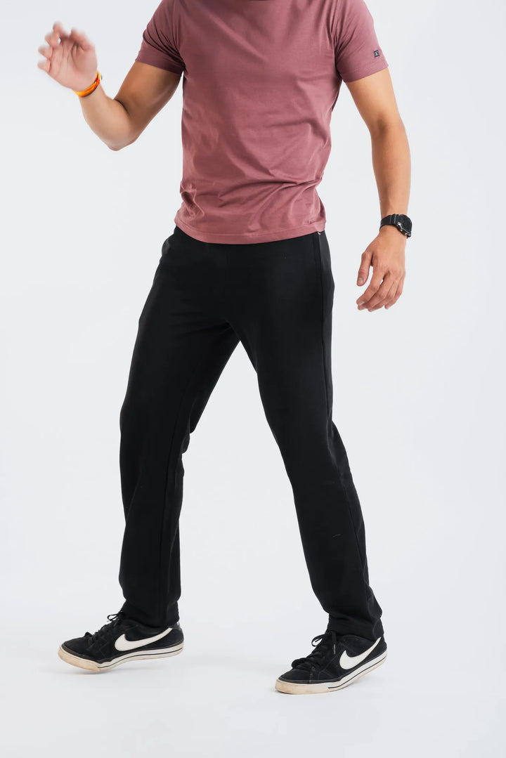 Black joggers for men