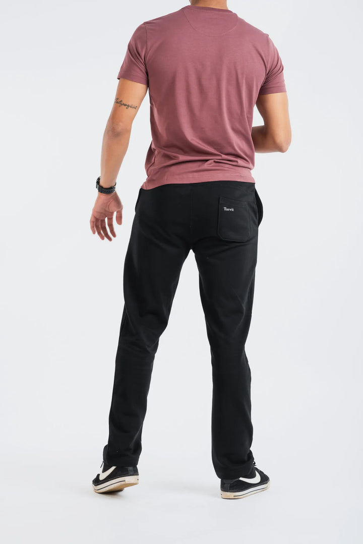 Black joggers for men