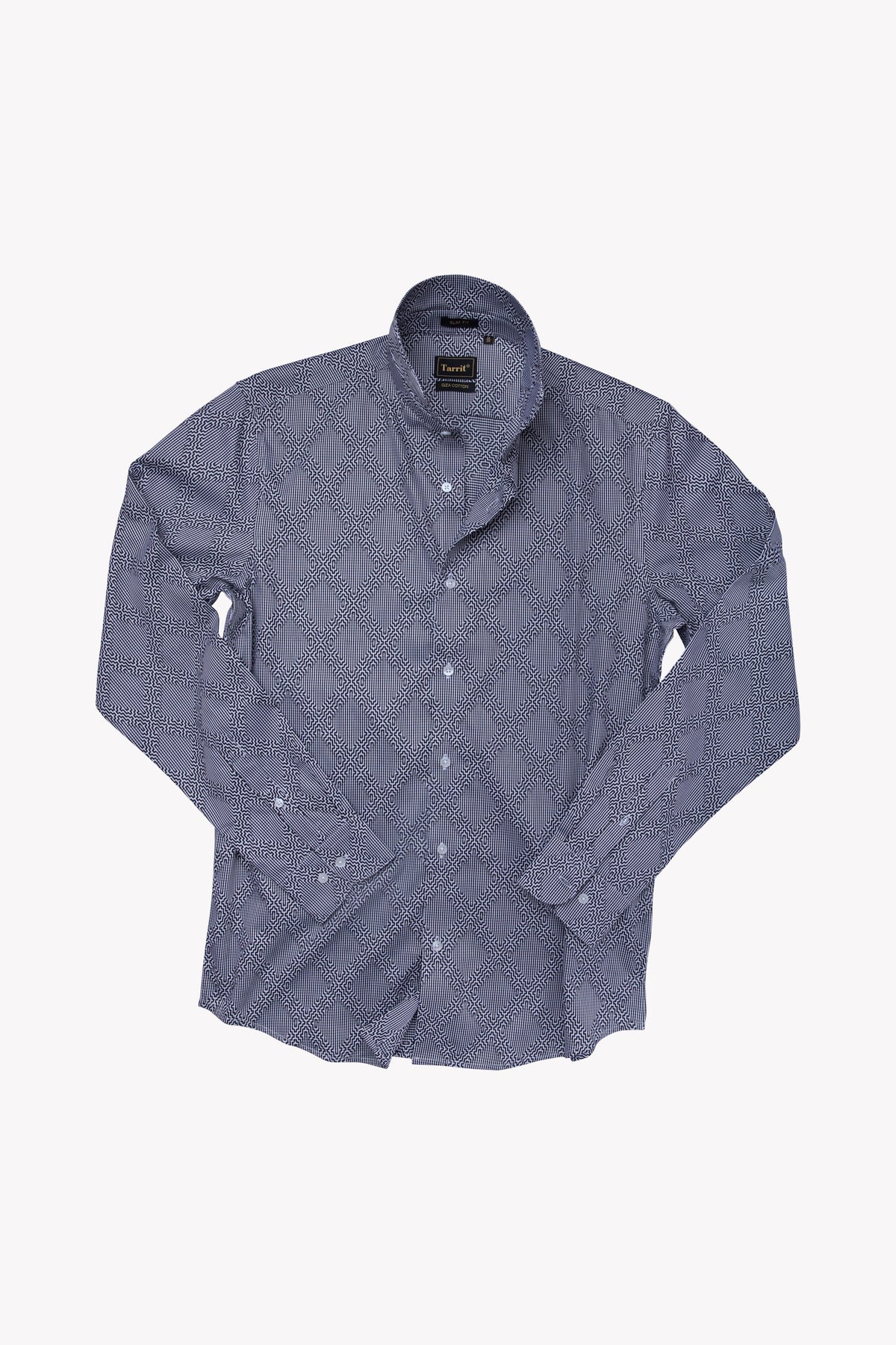 The Stalwart white jacquard formal shirt in Giza cotton by Tarrit