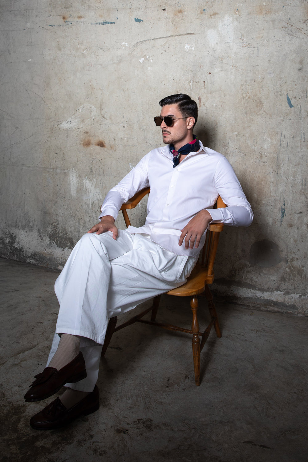 Tarrit premium solid shirts in Egyptian Giza cotton styled for formal and minimal menswear