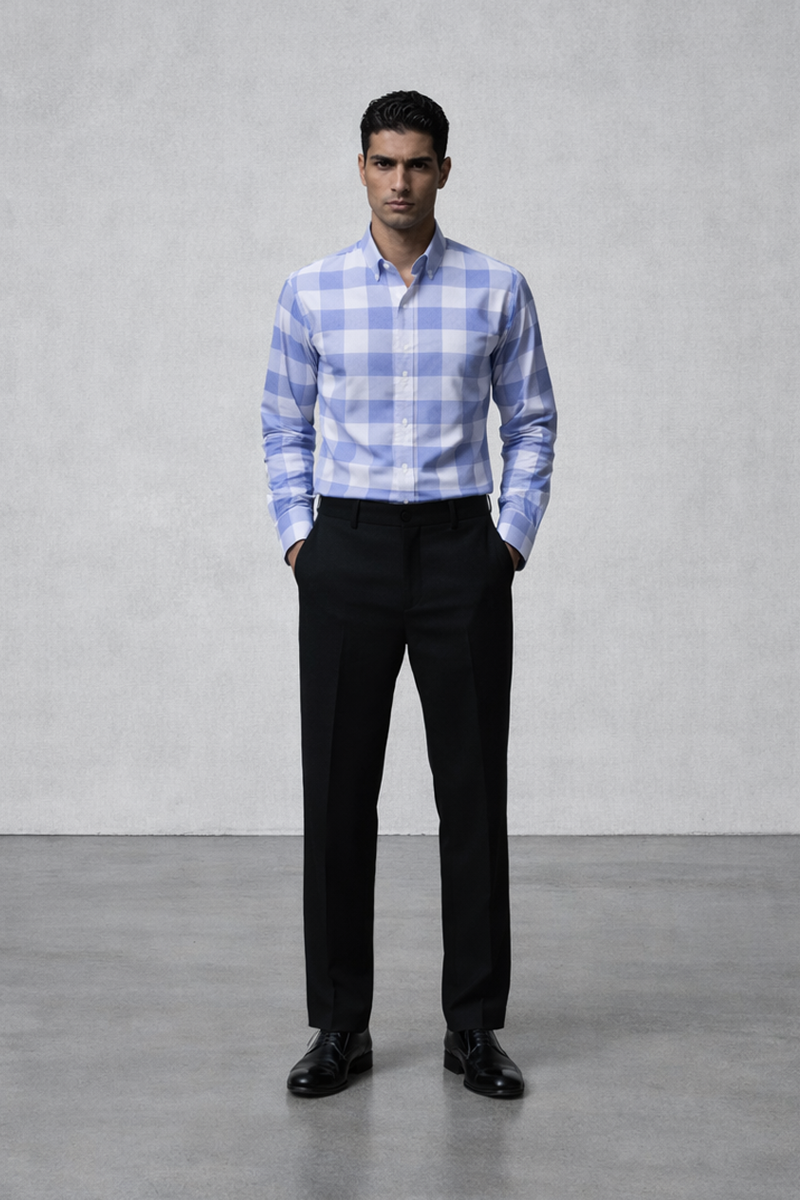 Five essential classic shirt colours — white, sky blue, navy, charcoal grey, and burgundy shirts from Tarrit