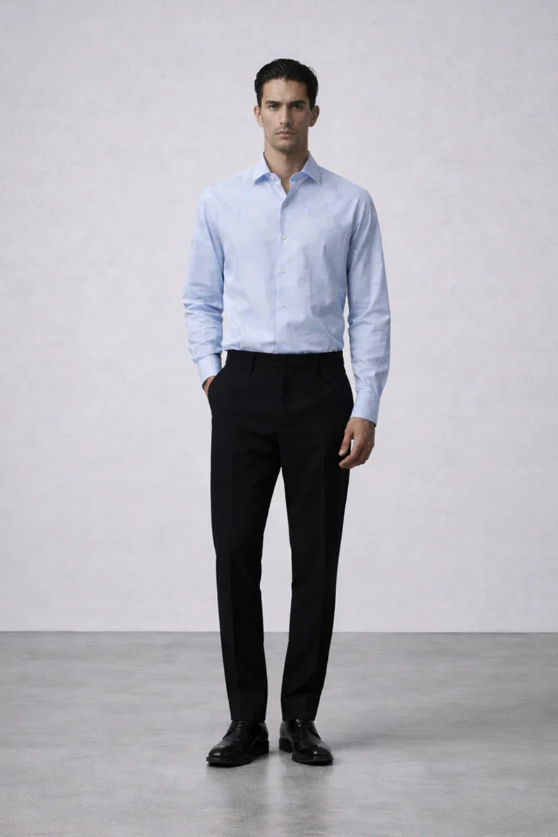 groom wearing comfortable wedding shirt long hours India structured fit Tarrit wedding function shirt