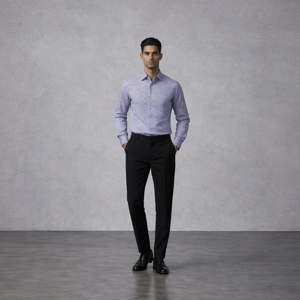 Tarrit Tencel shirt for men shown after repeated wear, illustrating retained shape, colour and a pill-free surface