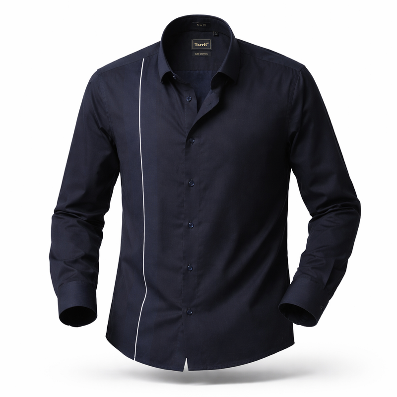 Slim, regular, and comfort fit compared on a jacquard shirt — Tarrit Jacquards collection