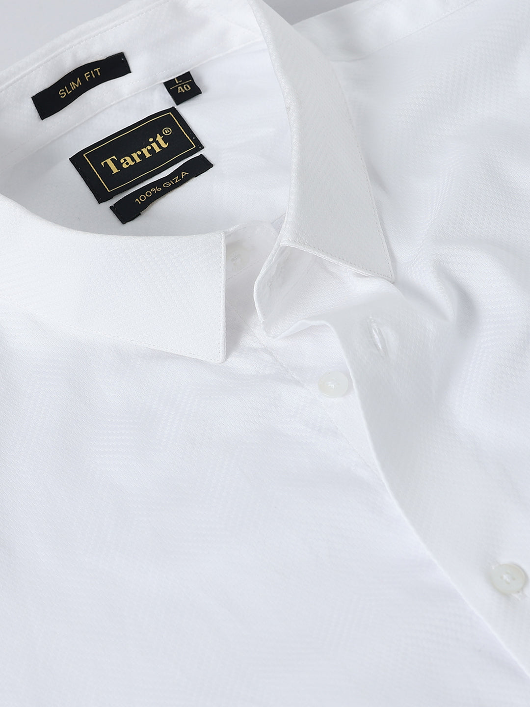 White Geometric Giza Shirt