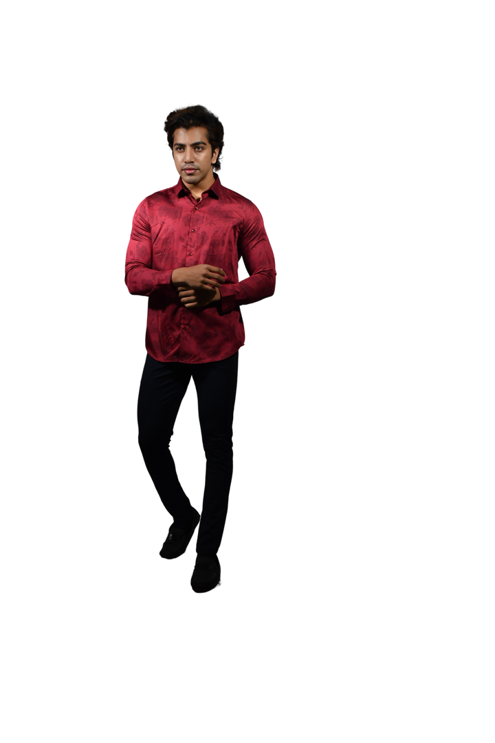 Hibes Jacquard Long Sleeve Shirt
