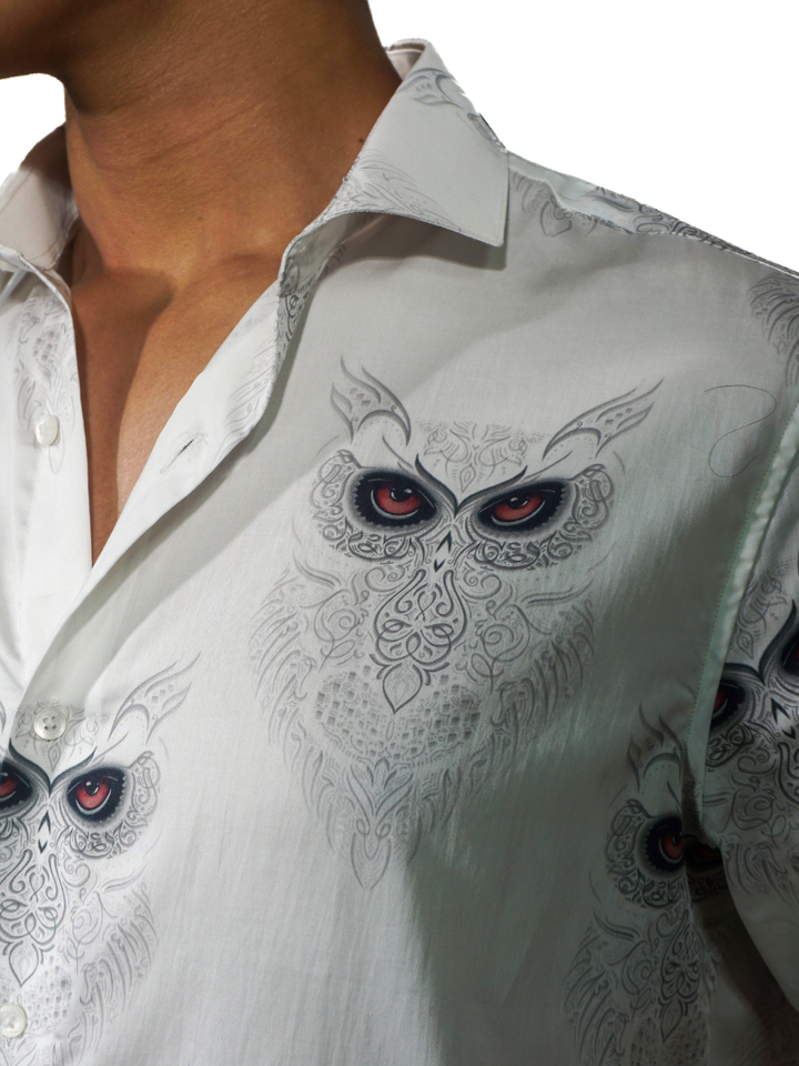 Giza Snow Owl Printed Short Sleeve Shirt
