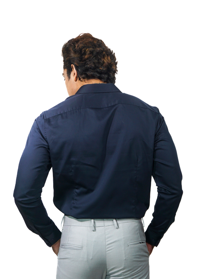 Giza Engineered Stripe Khaki Long Sleeve Shirt for Men