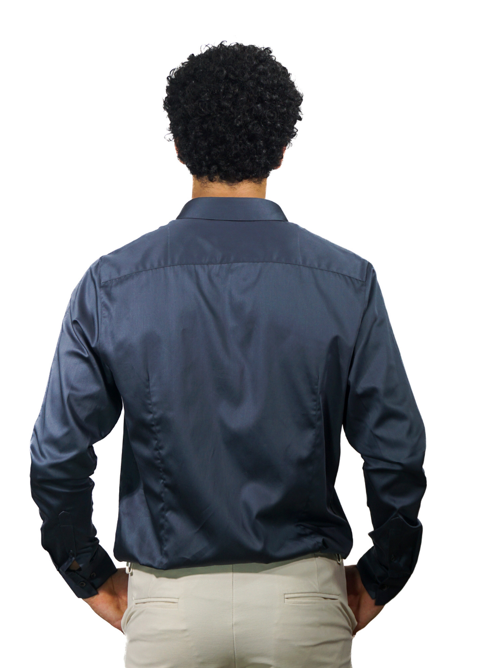 Giza Solid Space Violet Long Sleeve Shirt for Men