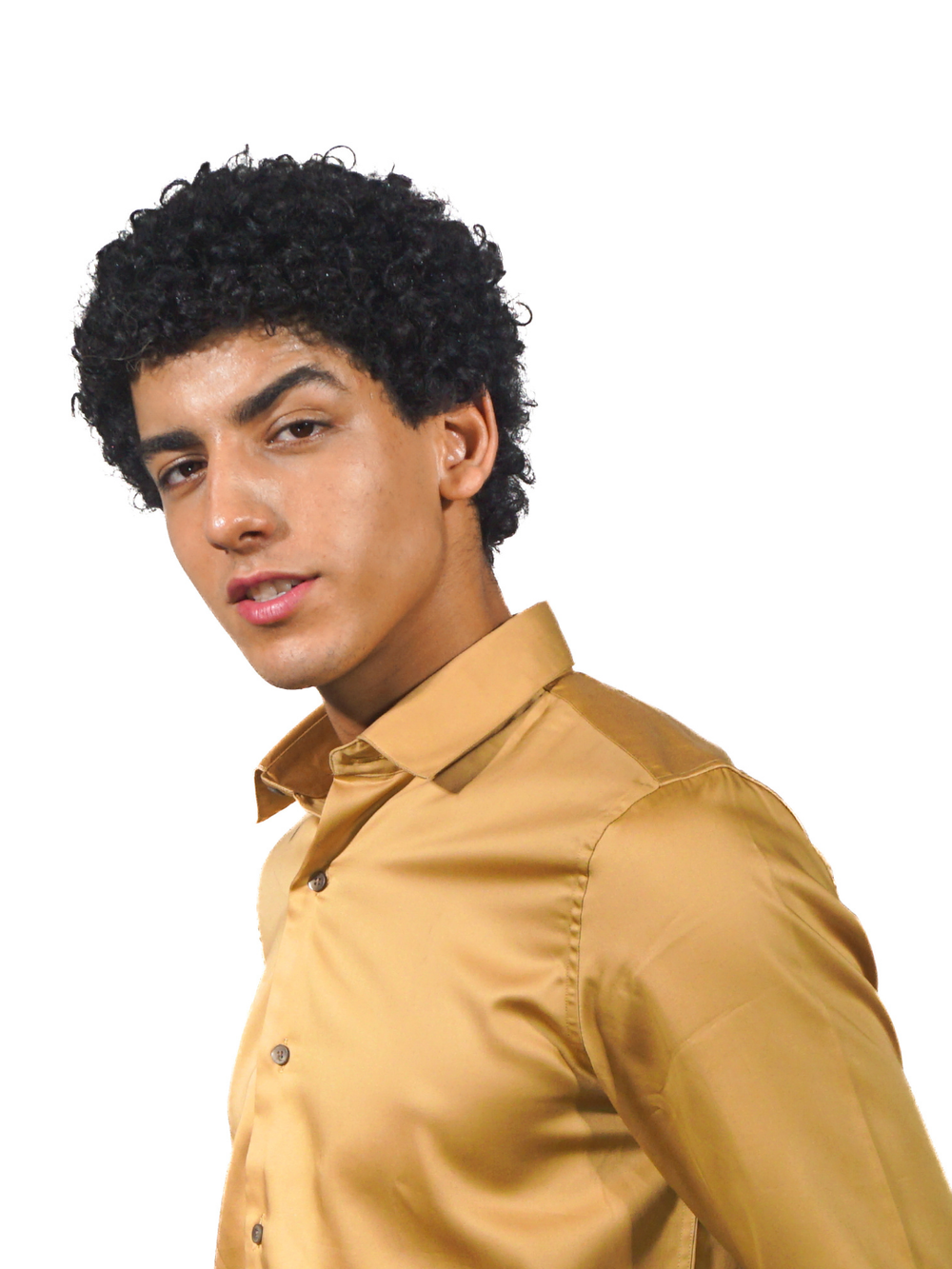 Giza Solid Mustard Long Sleeve Shirt for men