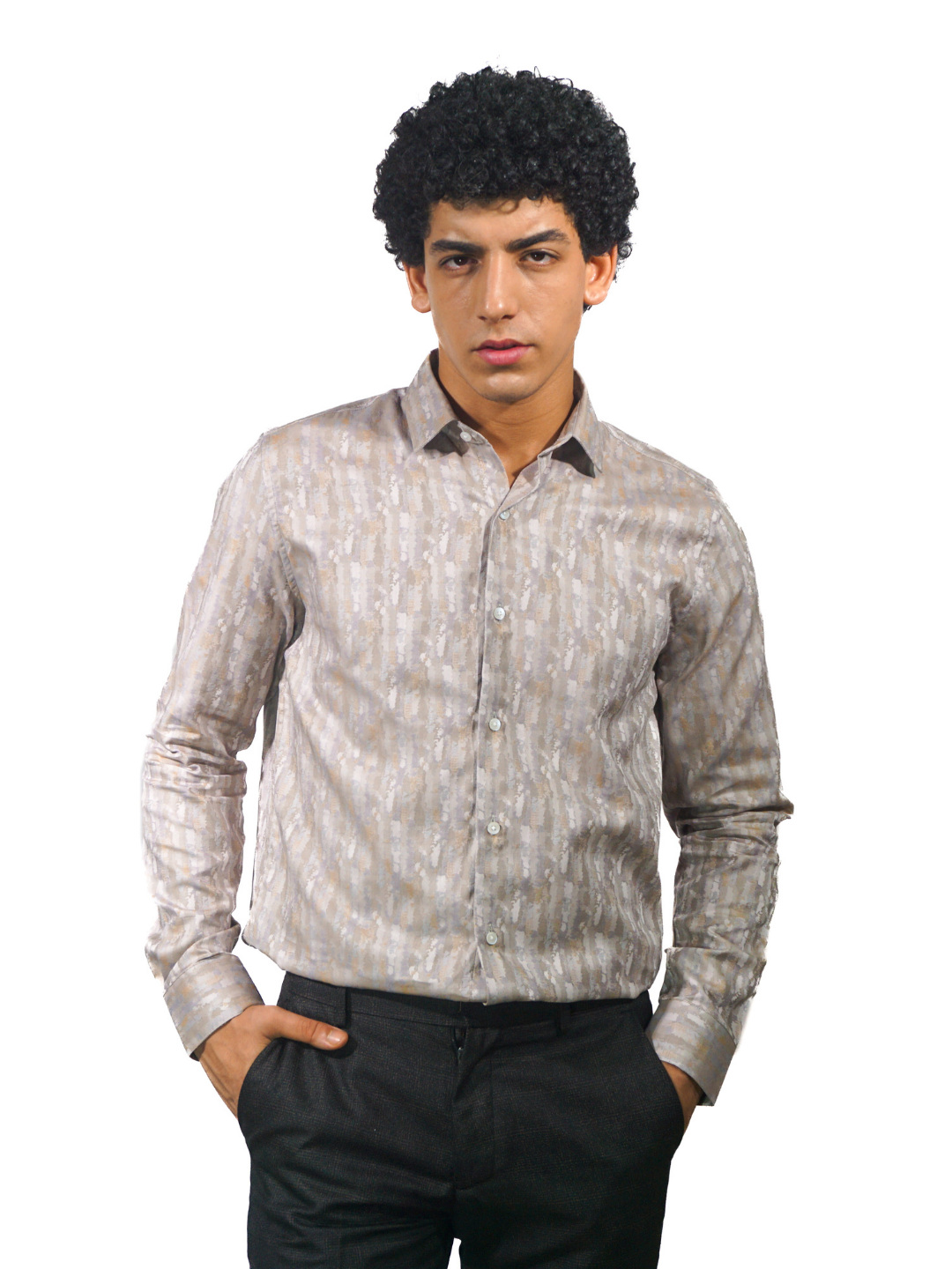 Giza Lilac Multi Blotch Print Long Sleeve Shirt