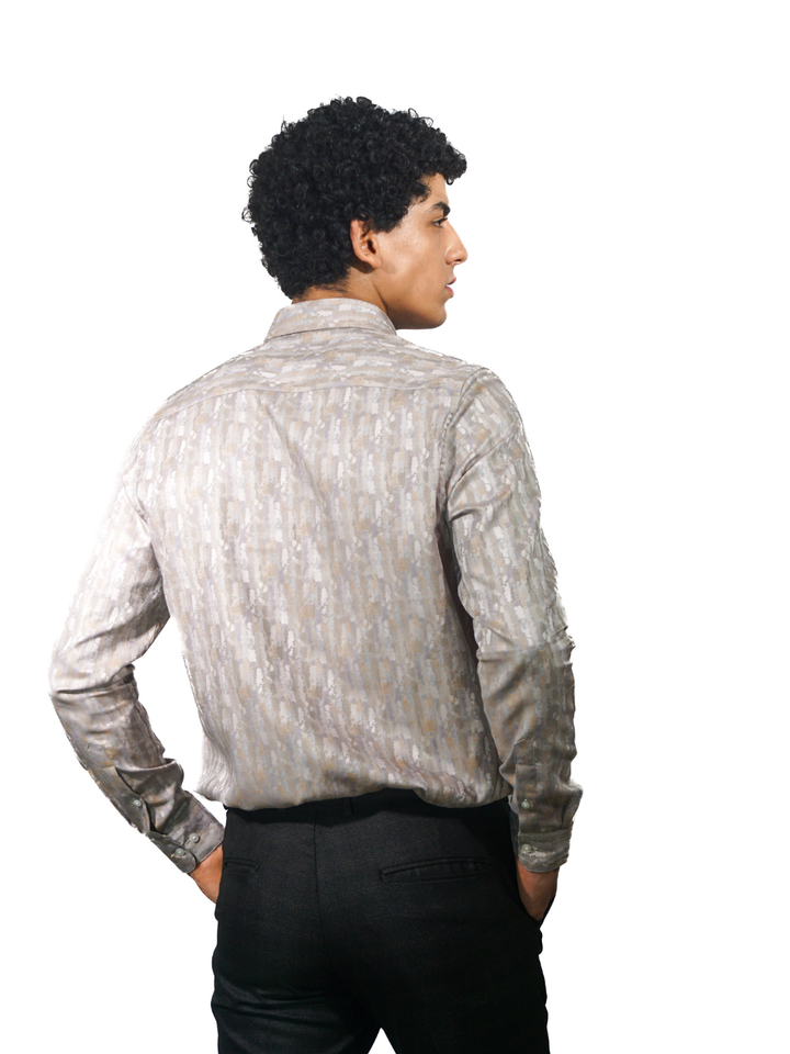 Giza Lilac Multi Blotch Print Long Sleeve Shirt