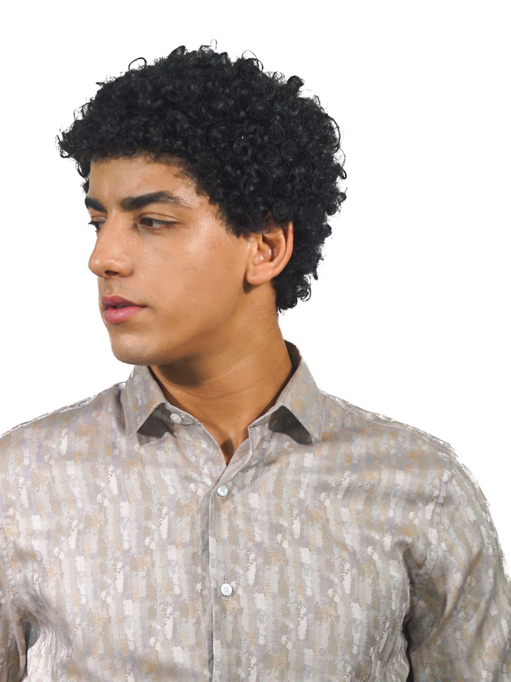 Giza Lilac Multi Blotch Print Long Sleeve Shirt