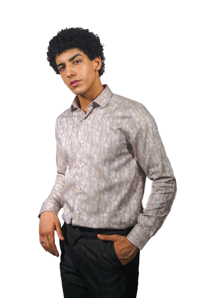 Giza Lilac Multi Blotch Print Long Sleeve Shirt