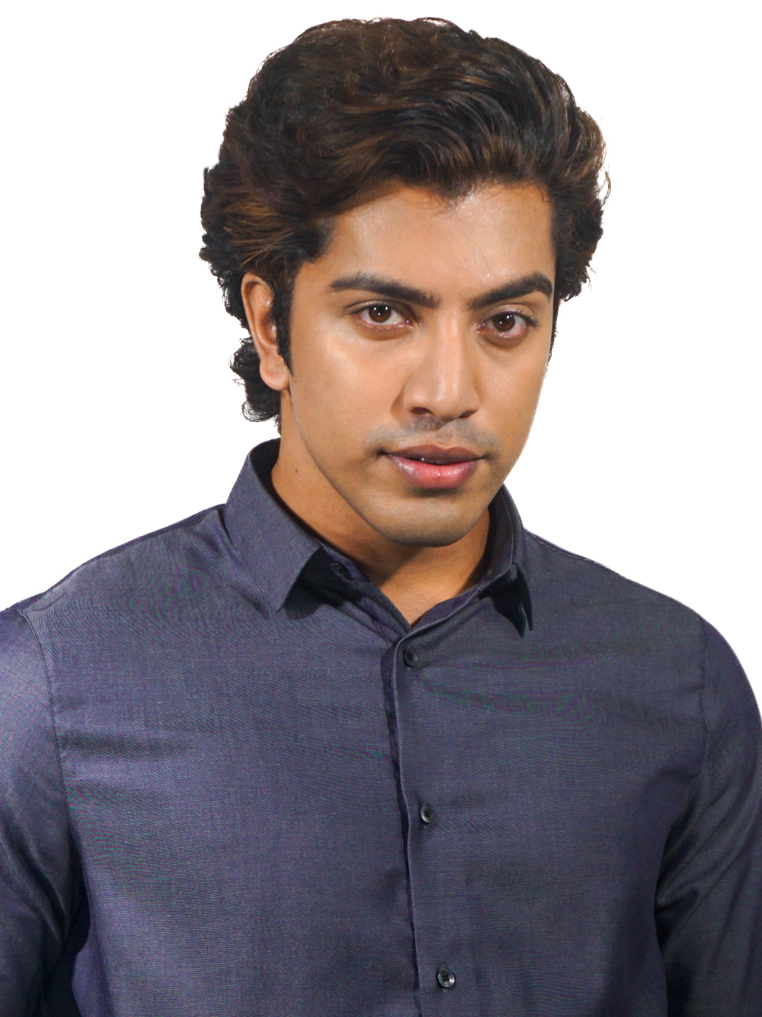 Giza Solid Royal Blue Twill Long Sleeve Shirt