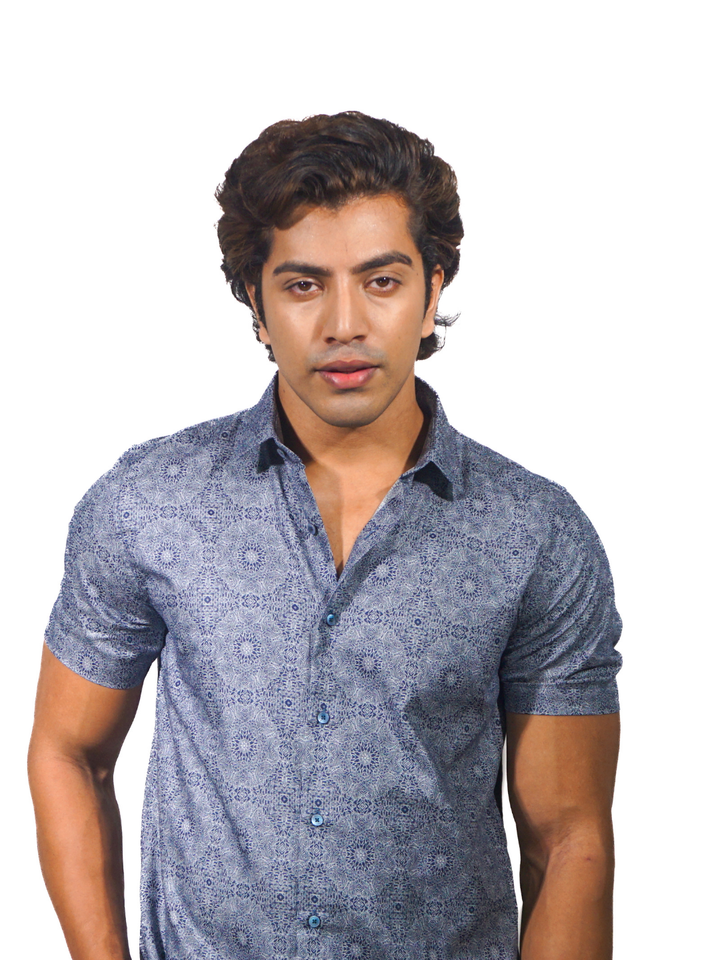 Giza Storm Digital Print Short Sleeve Shirt for Men