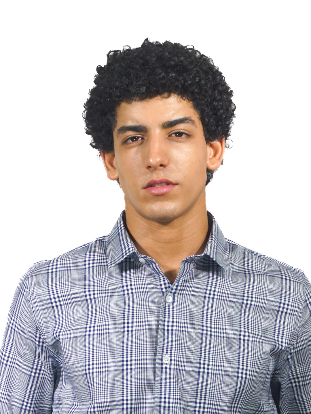 Blue White Checks Long Sleeve Shirt for Men