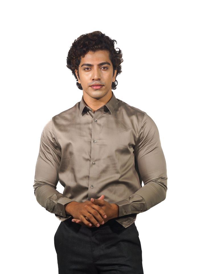 Giza Brown Long Sleeve Shirt
