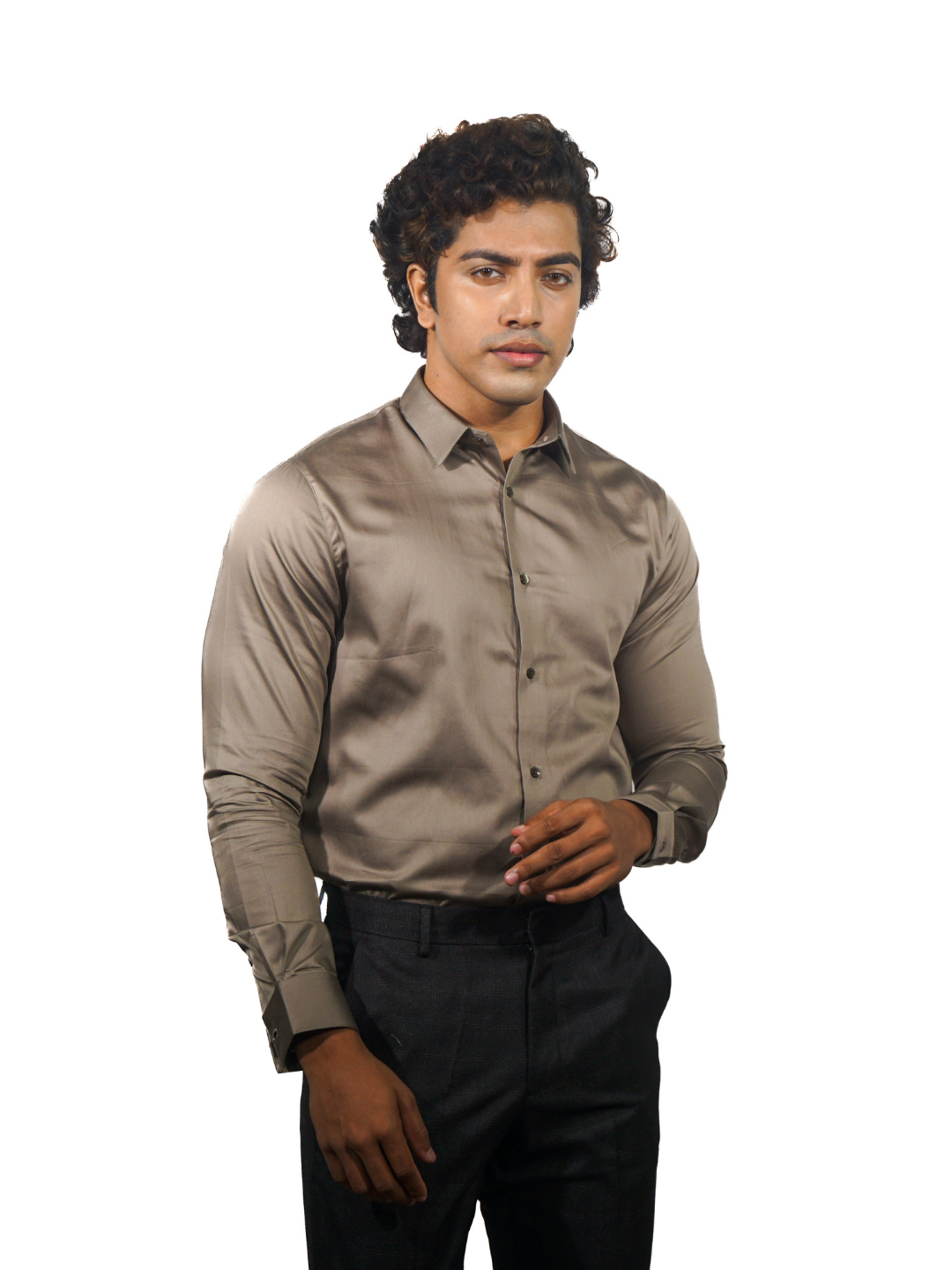 Giza Brown Long Sleeve Shirt