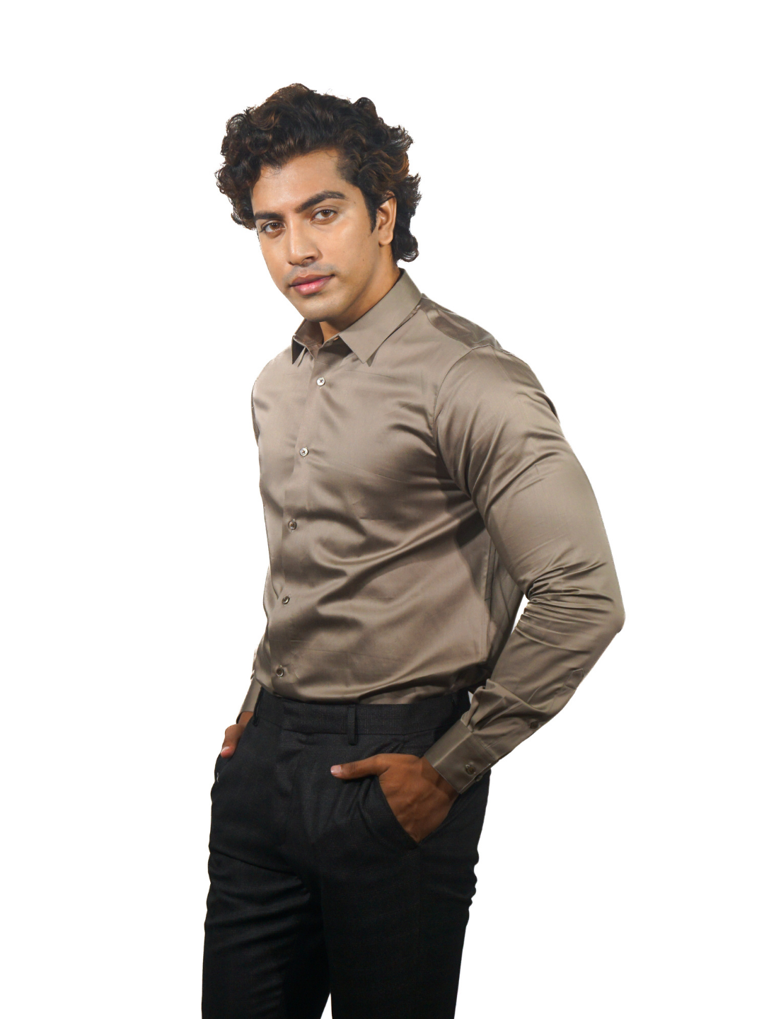 Giza Brown Long Sleeve Shirt