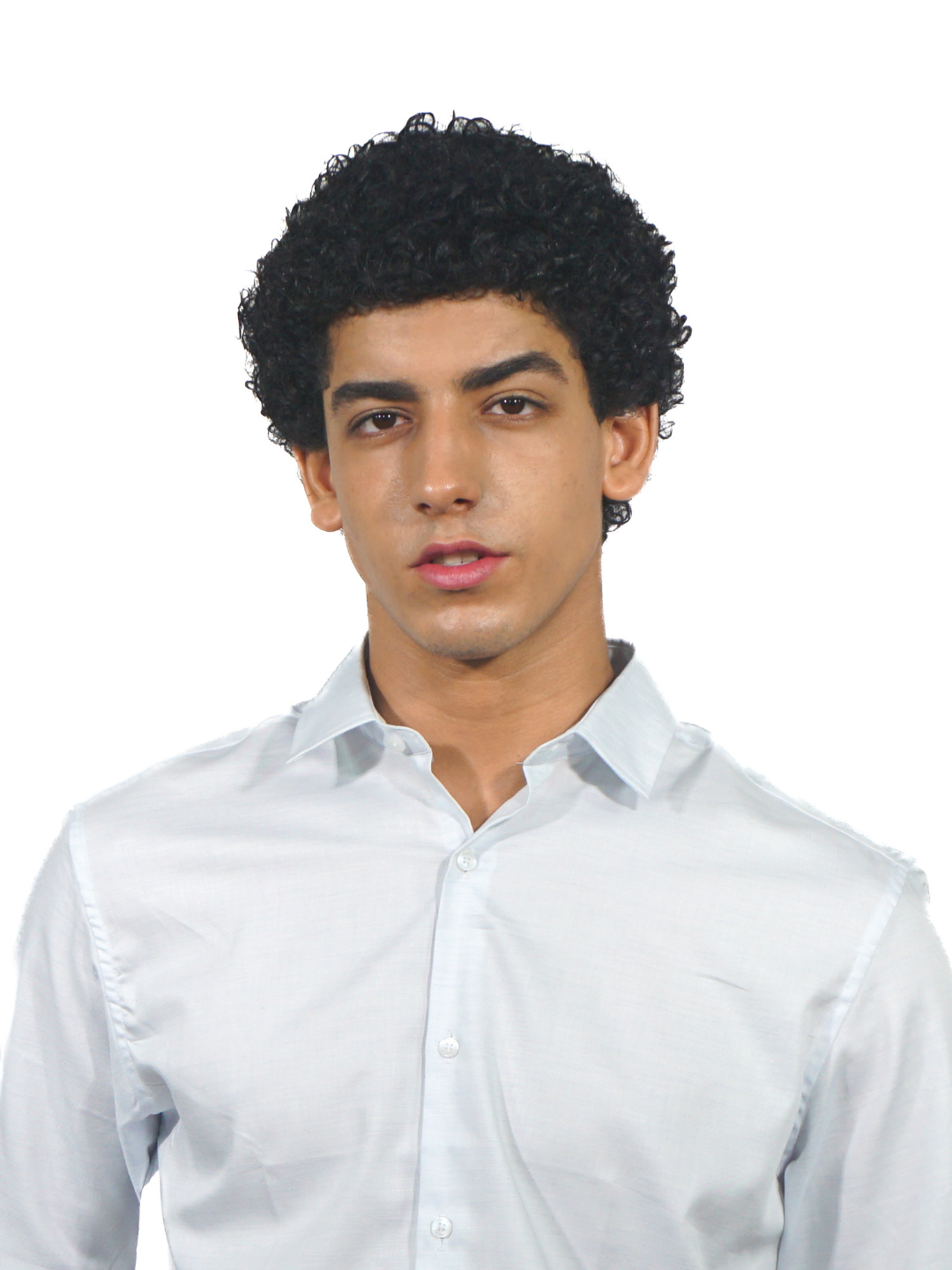 Giza Solid Snow Blue Long Sleeve Shirt