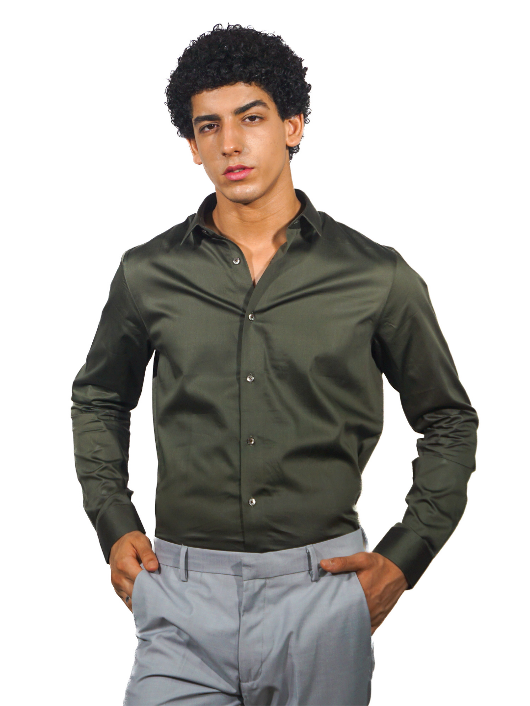 Green Long Sleeve Shirt for men
