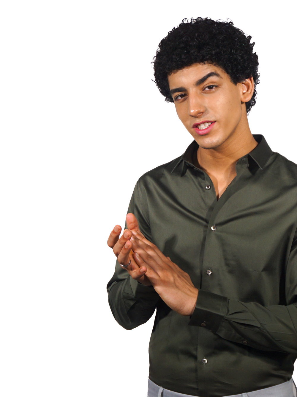 Green Long Sleeve Shirt for men