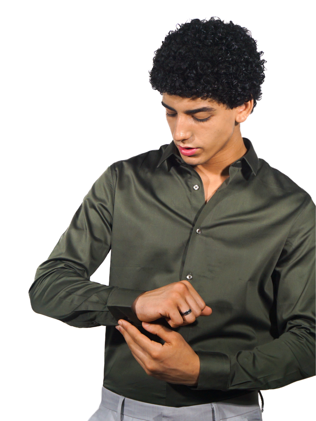 Green Long Sleeve Shirt for men