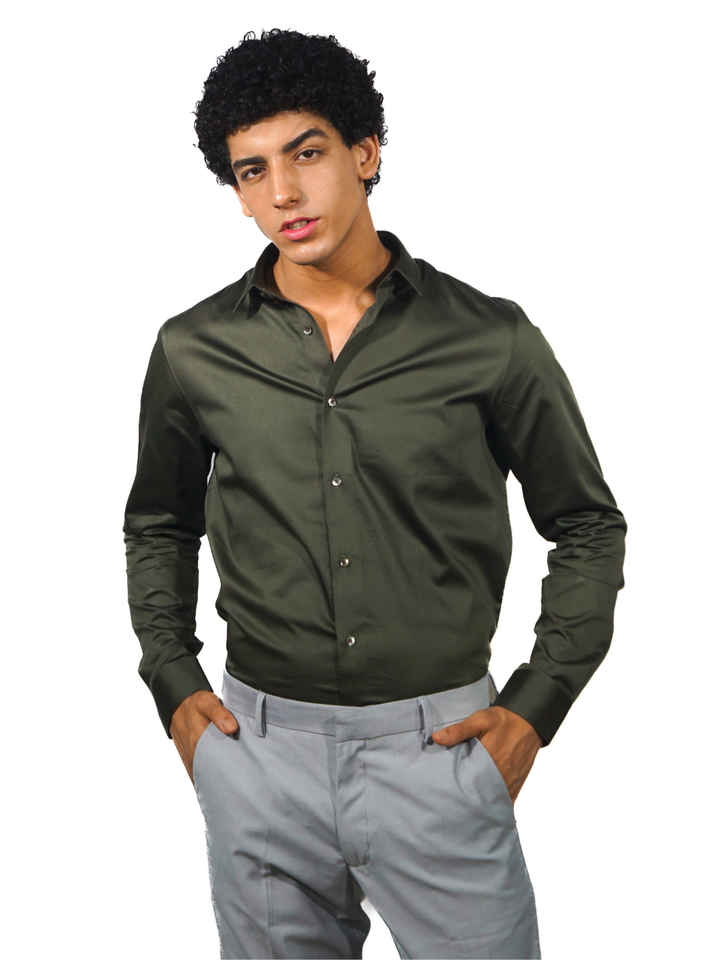 Green Long Sleeve Shirt for men