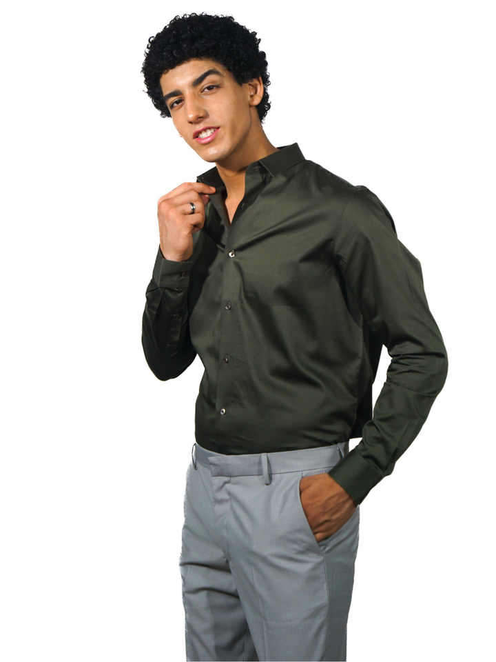 Green Long Sleeve Shirt for men