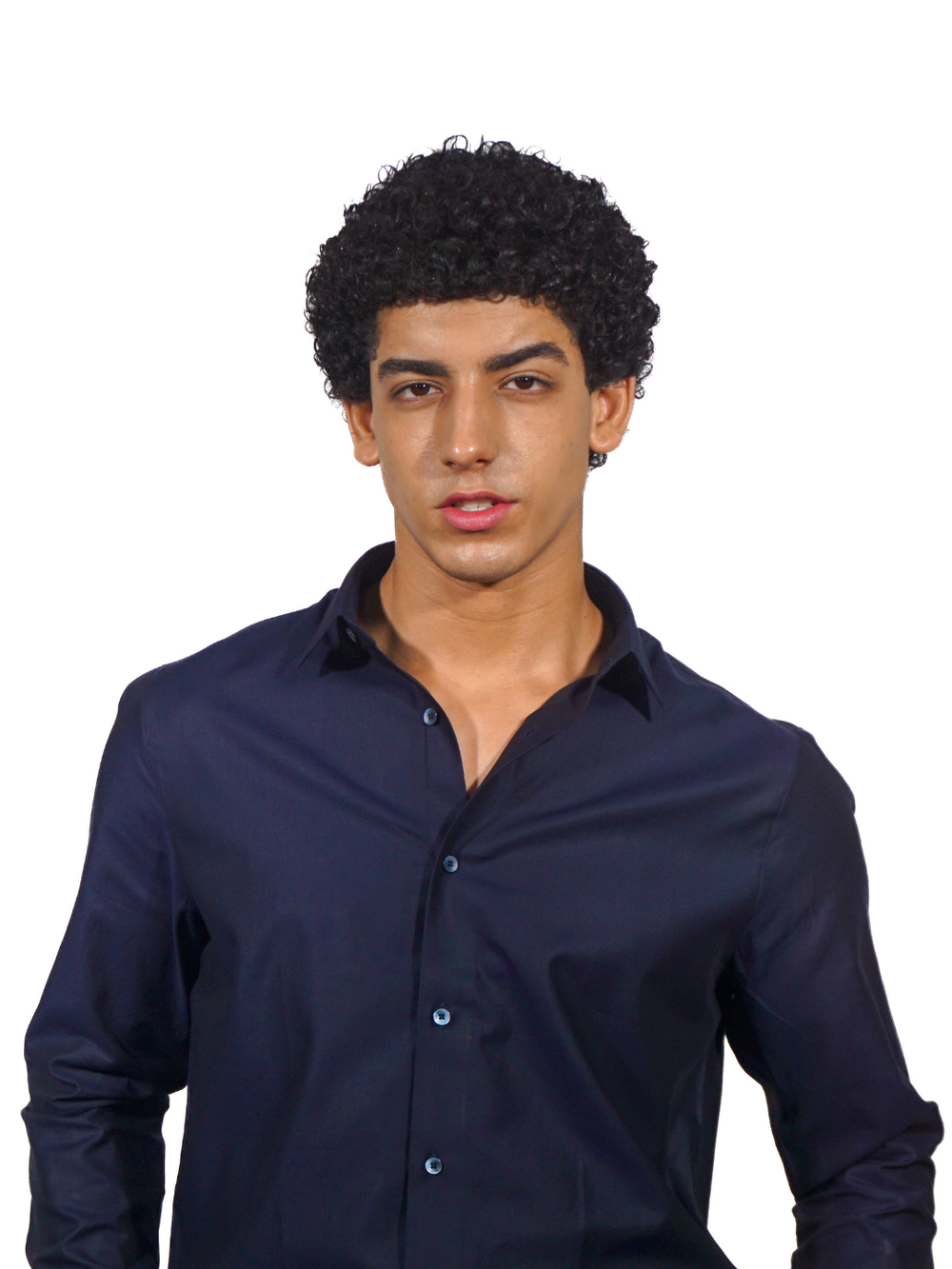 Solid Royal Blue Long Sleeve Shirt for Men
