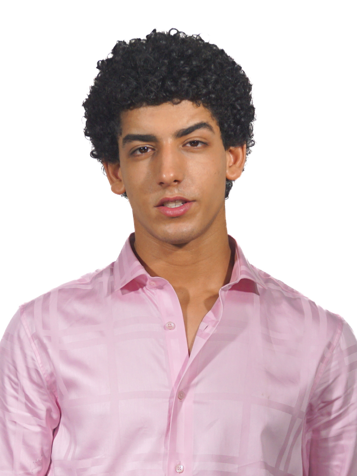 Giza lilac checked shirt for men 