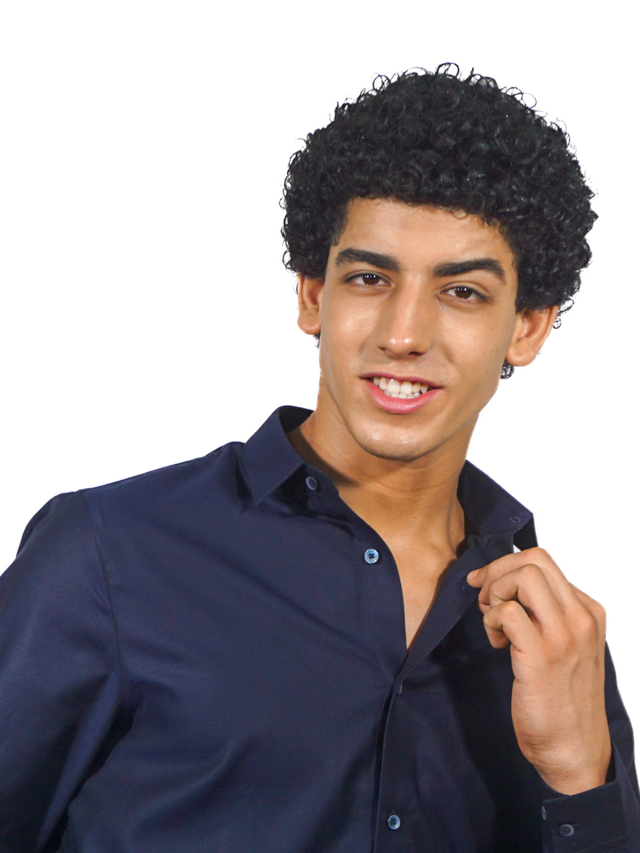 Giza Solid Royal Blue Long Sleeve Shirt