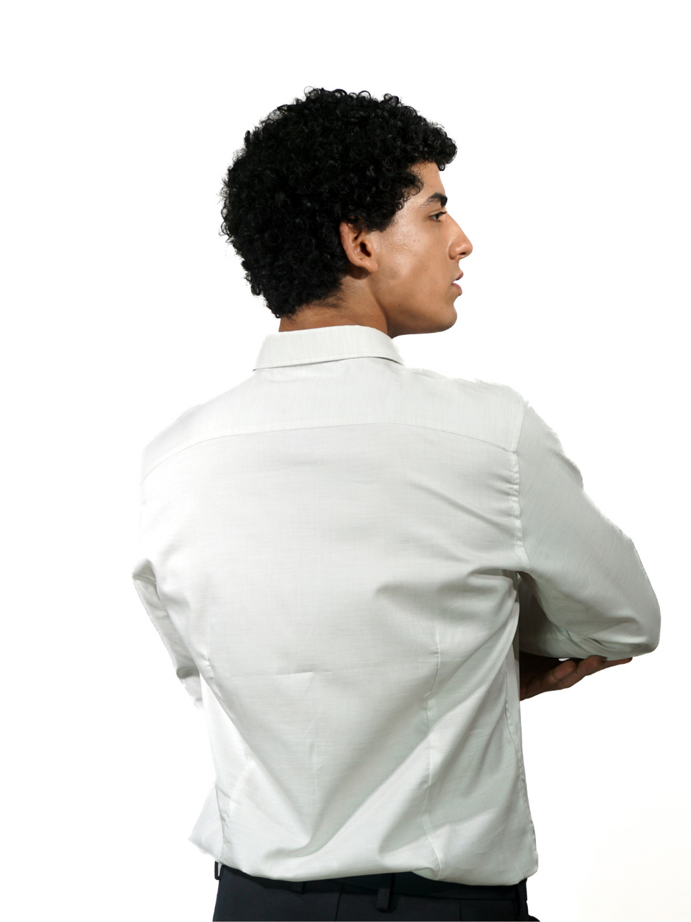Giza Solid White Long Sleeve Shirt for men
