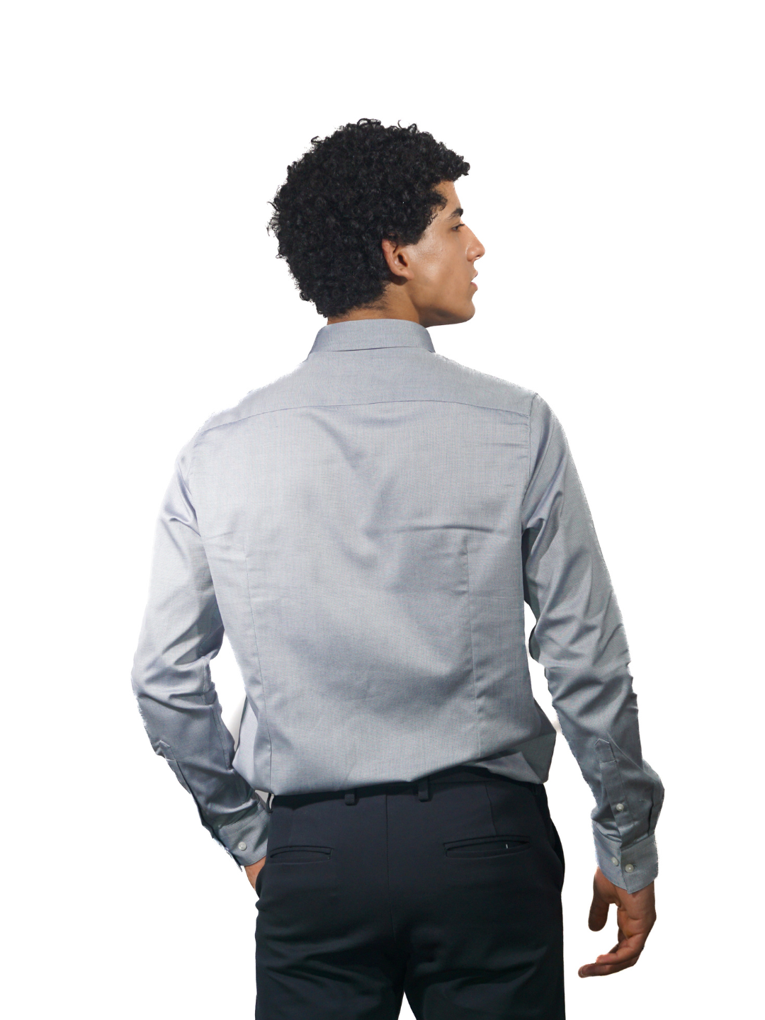 Giza Solid Snow Oxford Long Sleeve Shirt
