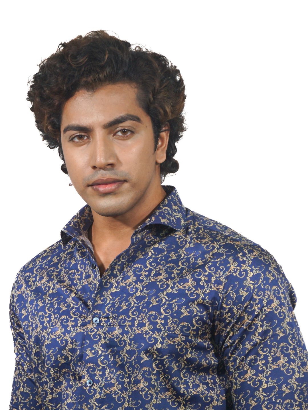 Golden Leaf Long Sleeve Shirt for Men