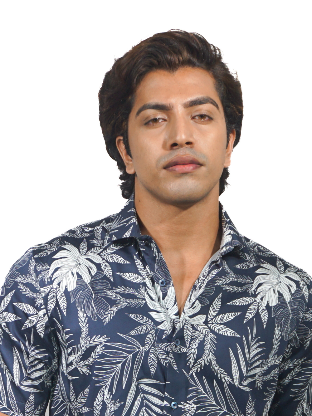 Creeper Leaf Printed Short Sleeve Shirt for Men