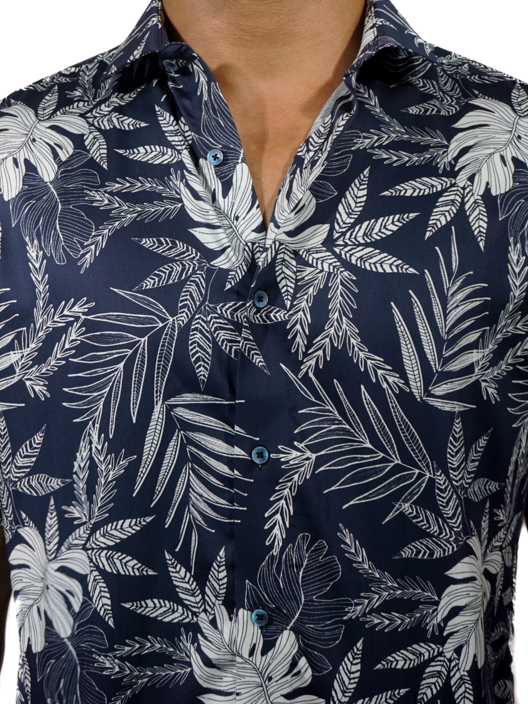 Creeper Leaf Printed Short Sleeve Shirt for Men