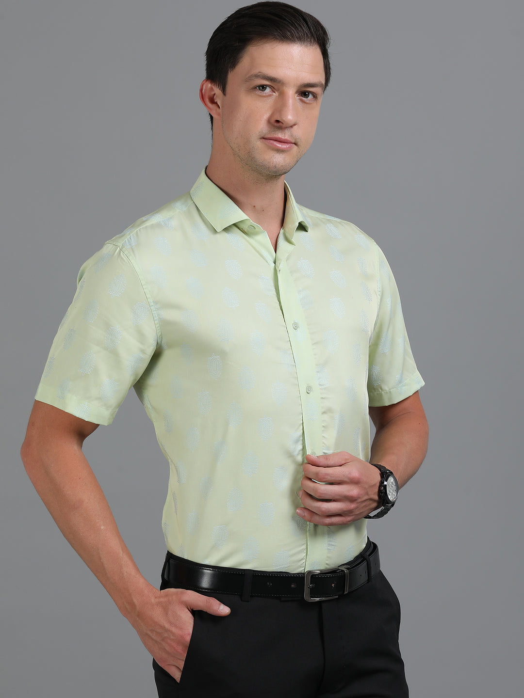 Mint Groove Tencel Shirt