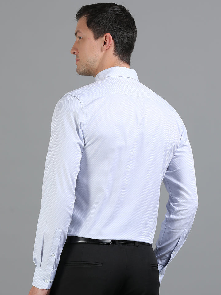 Lagoon Blue giza jacquard shirt