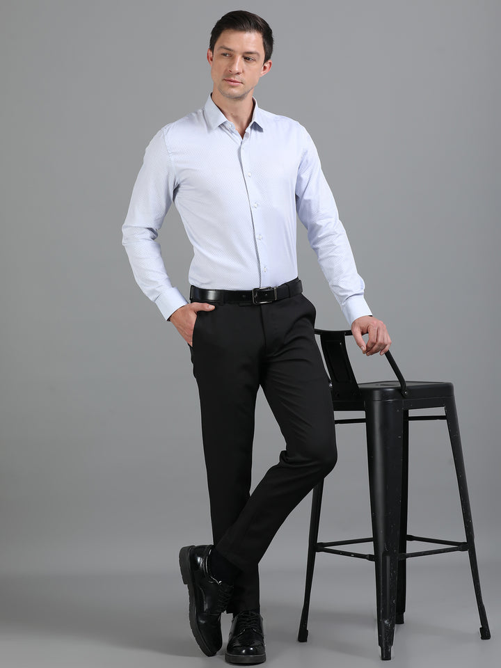 Lagoon Blue giza jacquard shirt