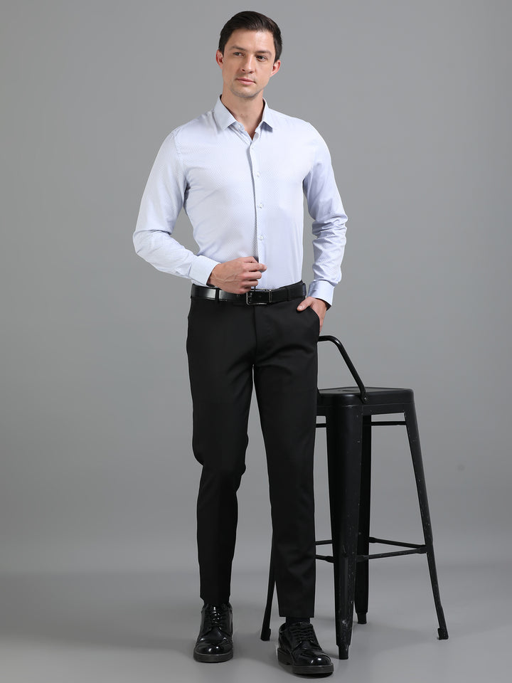 Lagoon Blue giza jacquard shirt