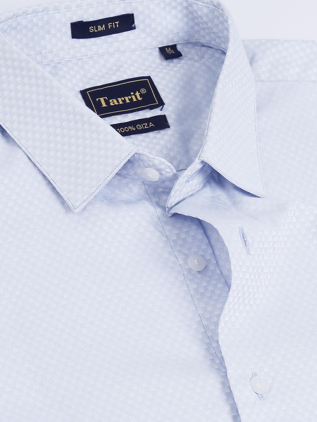 Lagoon Blue giza jacquard shirt