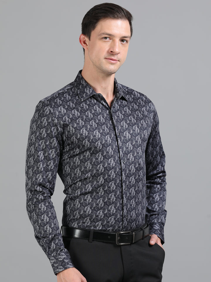 Staghorn Black giza printed shirt