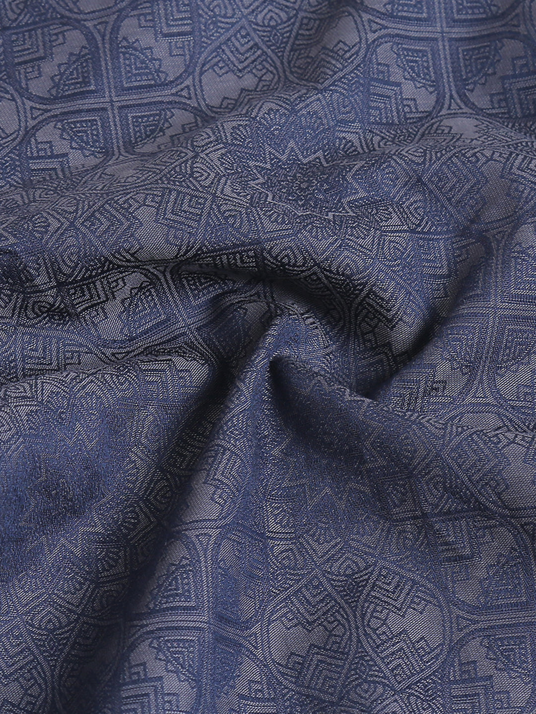 Seafish Navy giza jacquard shirt