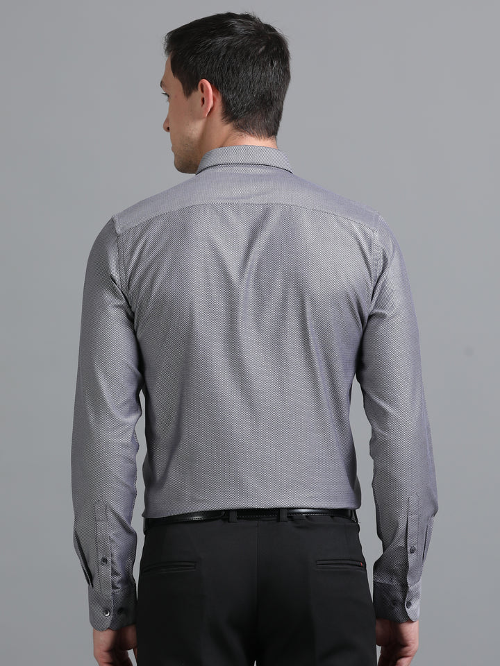 Boss black/grey jacquard shirt