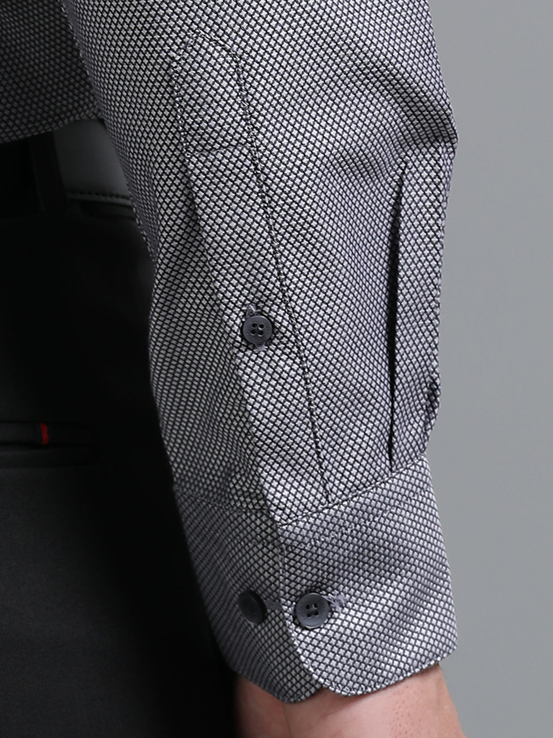 Boss black/grey jacquard shirt
