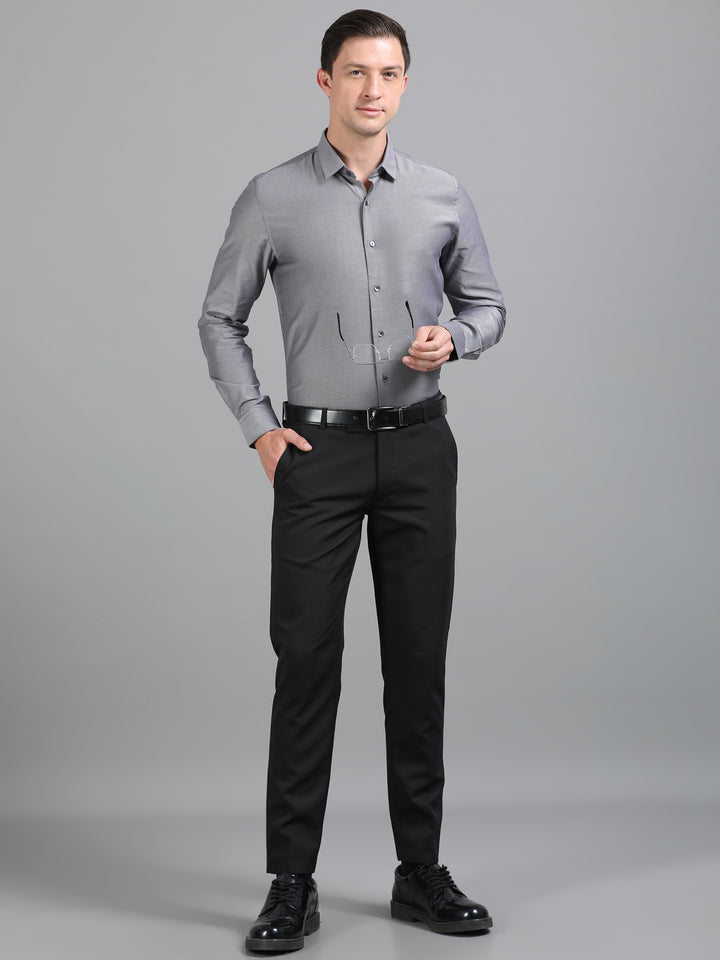 Boss black/grey jacquard shirt